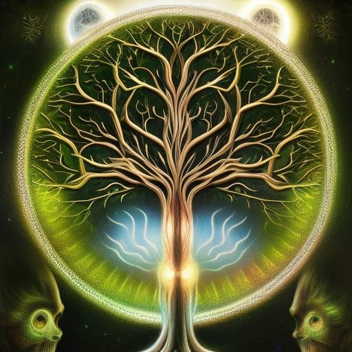 Kaballah Tree of Life - AI Generated Artwork - NightCafe Creator