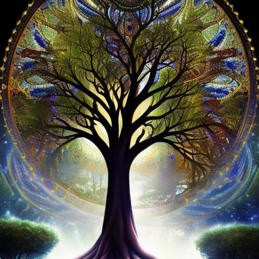 Kaballah Tree of Life - AI Generated Artwork - NightCafe Creator