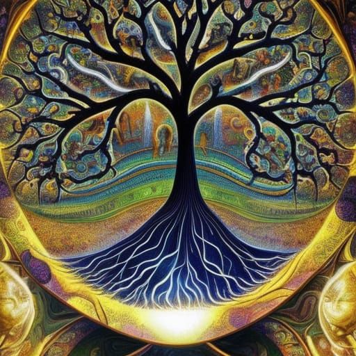 Kaballah Tree of Life - AI Generated Artwork - NightCafe Creator