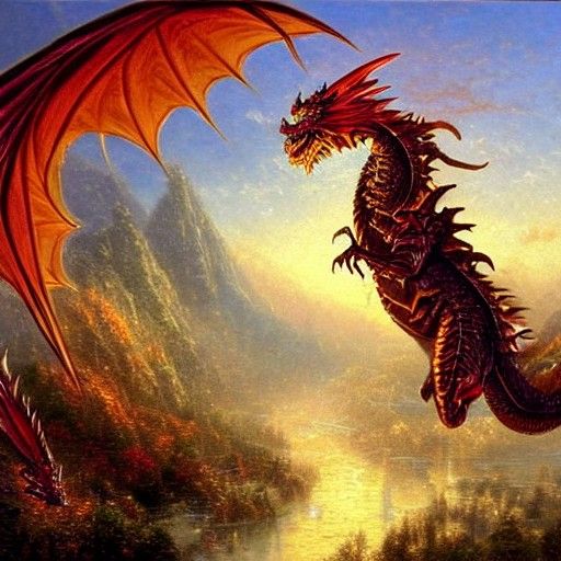 reddish-gold dragon
