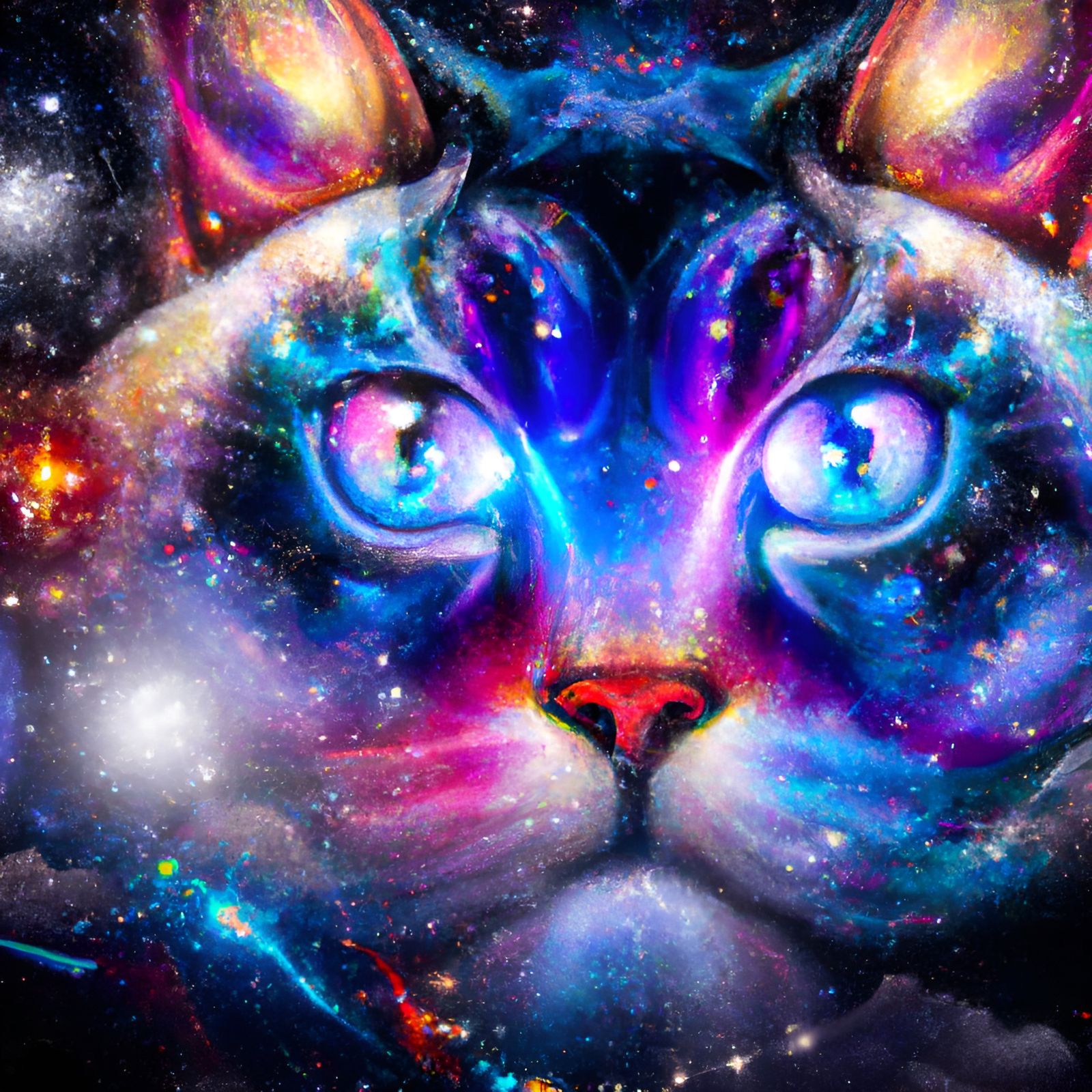 Cosmic Cat - AI Generated Artwork - NightCafe Creator