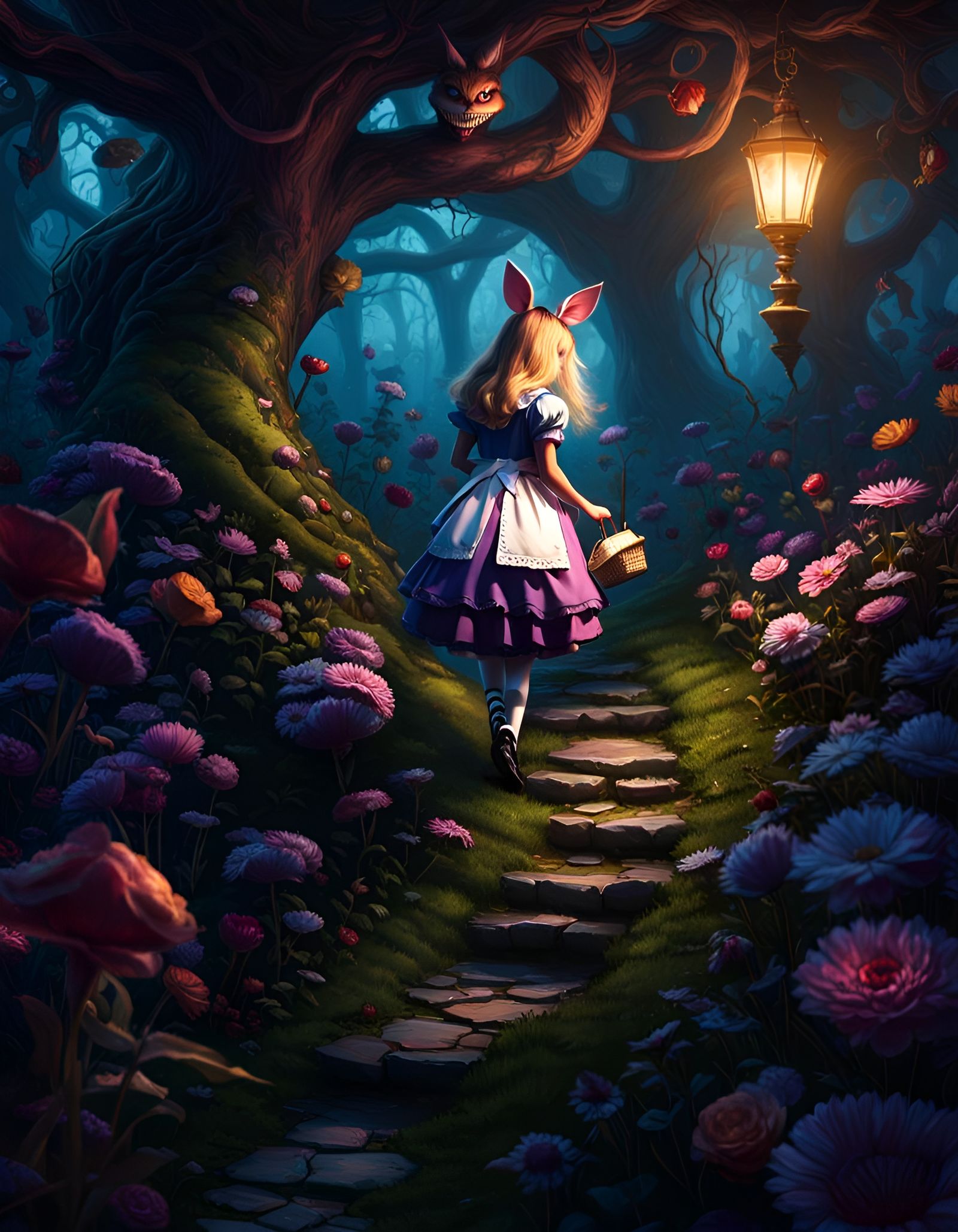 Drak Alice in Wonderland - AI Generated Artwork - NightCafe Creator