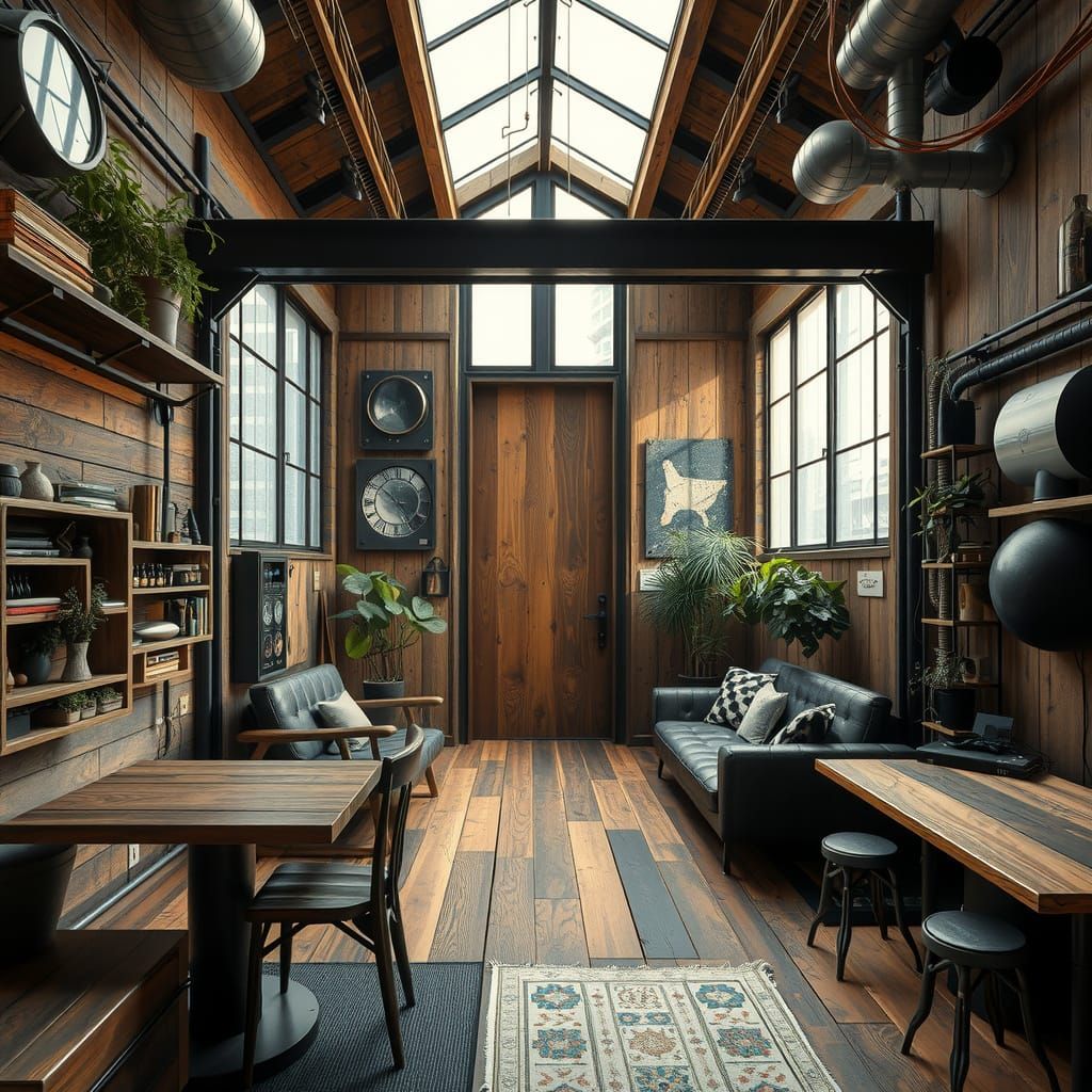 éco-industrielle déco, eco-industrial decor  by @Cristina