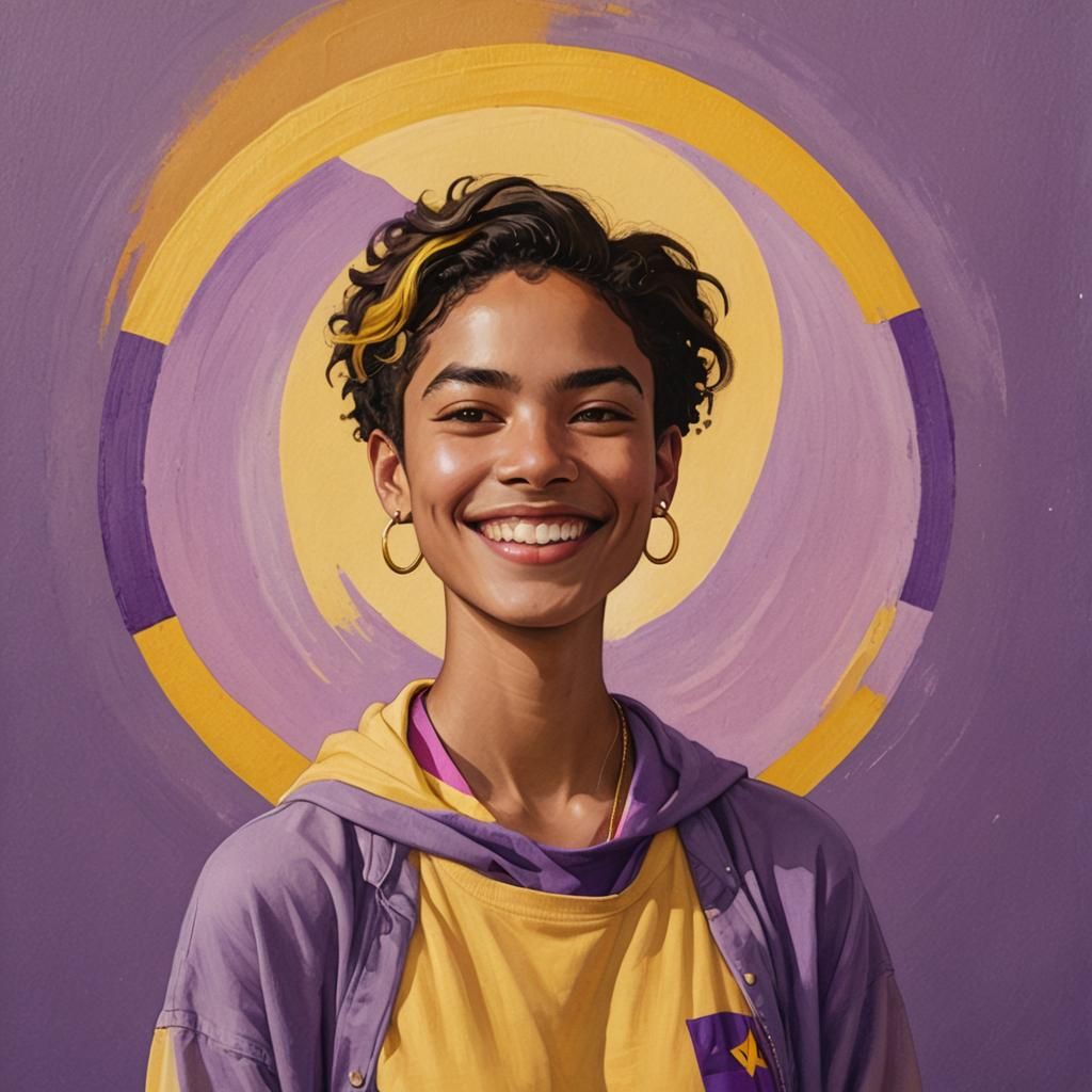 portrait of an intersex person, gender fluid, genderqueer, n...