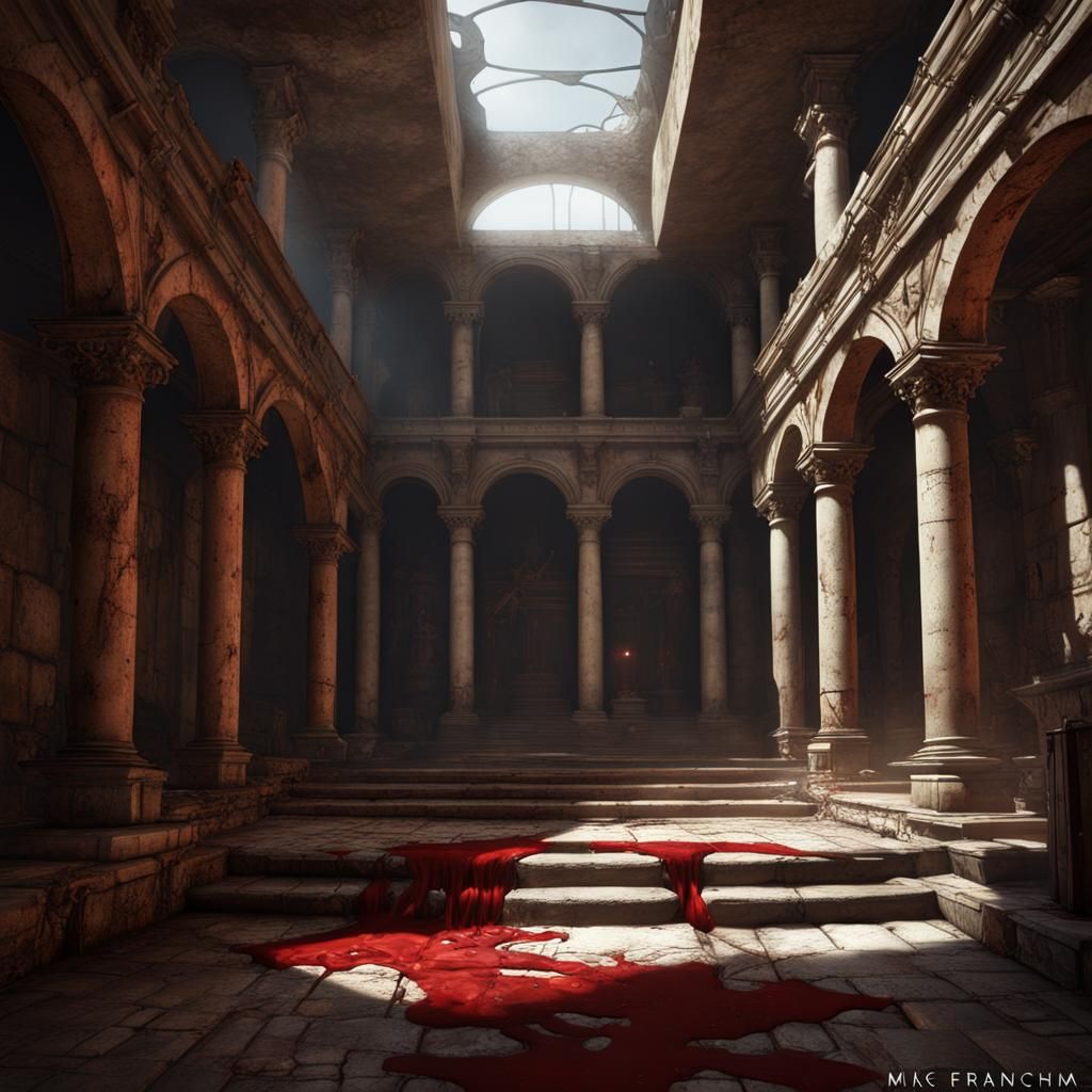 Redwater City Ruins AI Generated Artwork NightCafe Creator