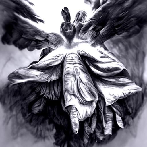 Above stood the seraphim. Each had six wings with two, he covered his face, and with two, he