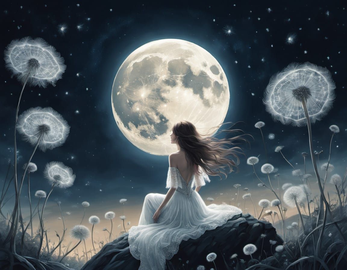 Moonglow Dandelions  by @YYZ-5050