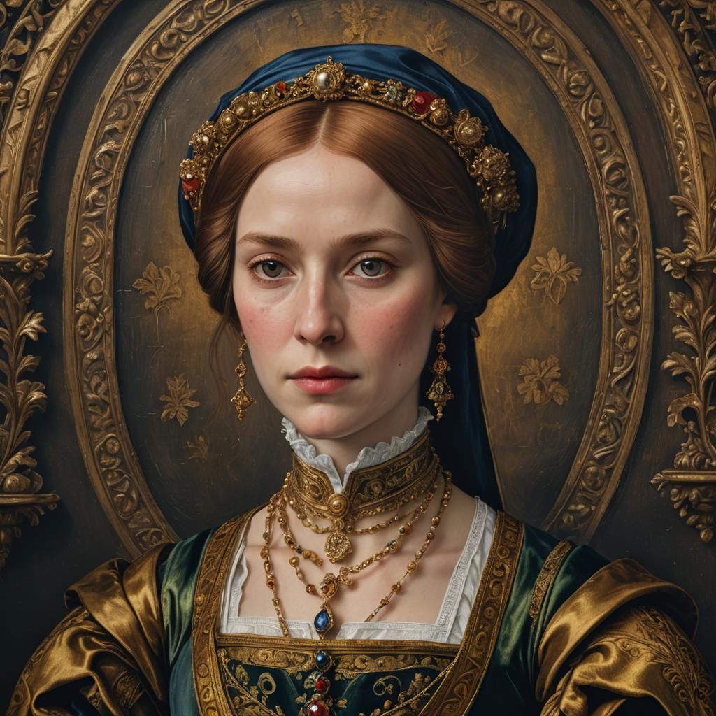 Anne Boleyn Portrait in Renaissance Style