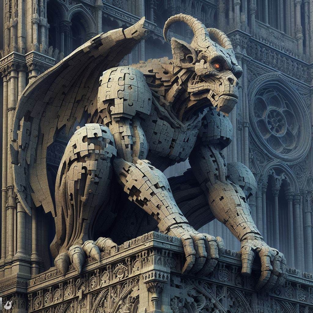 Puzzle gargoyle (missing pieces)