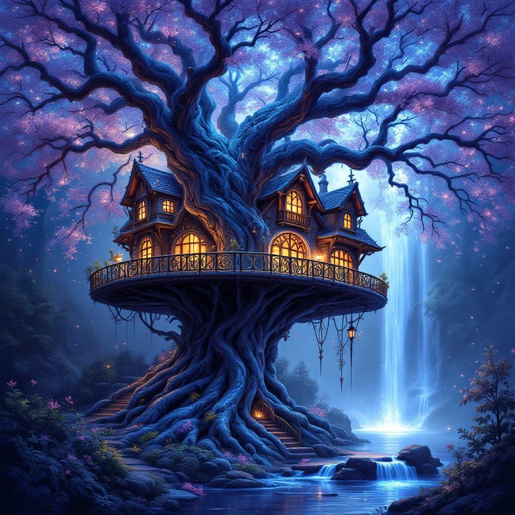 The Enchanted Ascend (Variant #2) - Whimsical Treehouse Ench...