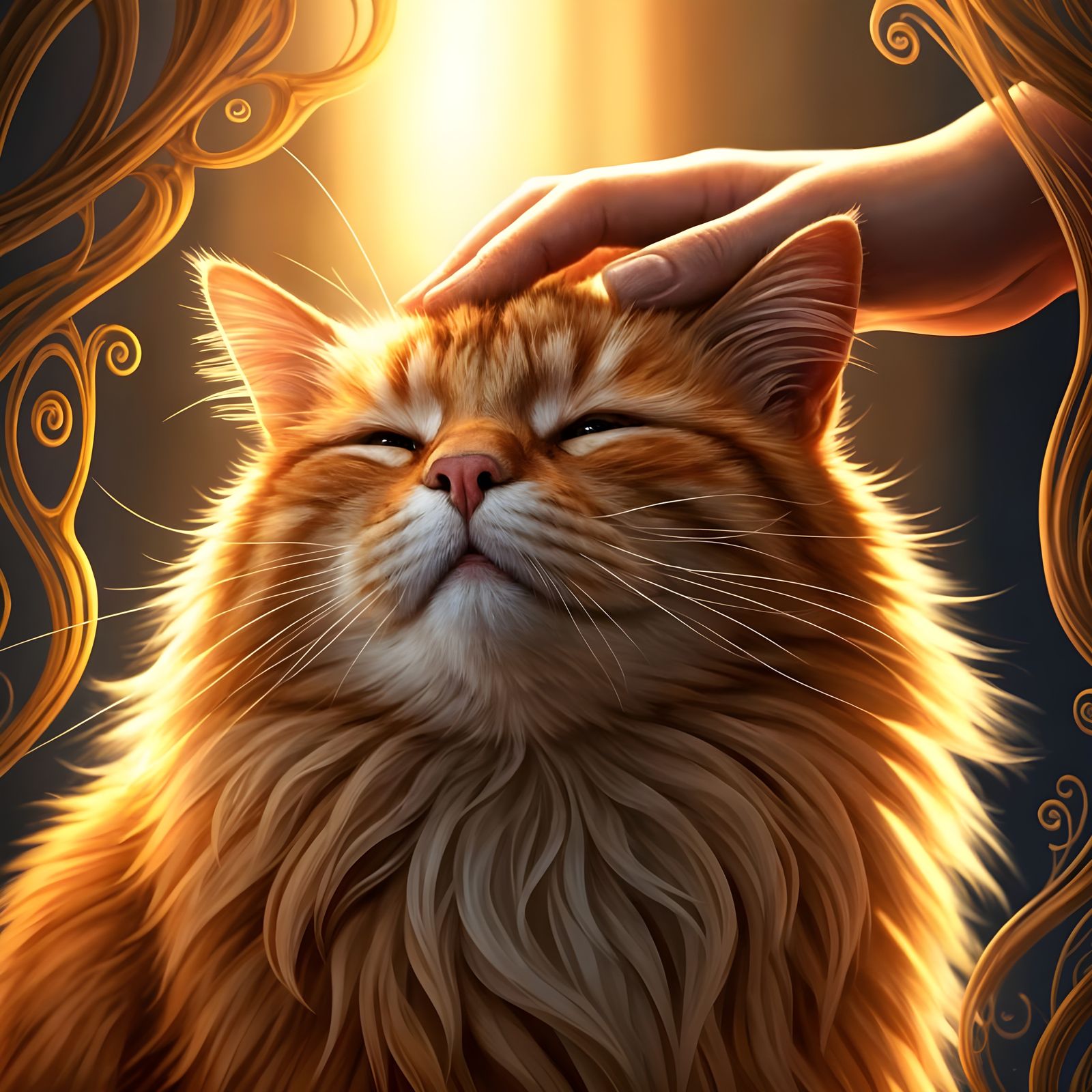 Winston loves when his boy pays some attention to him.  by @Tiny Pearl Cat