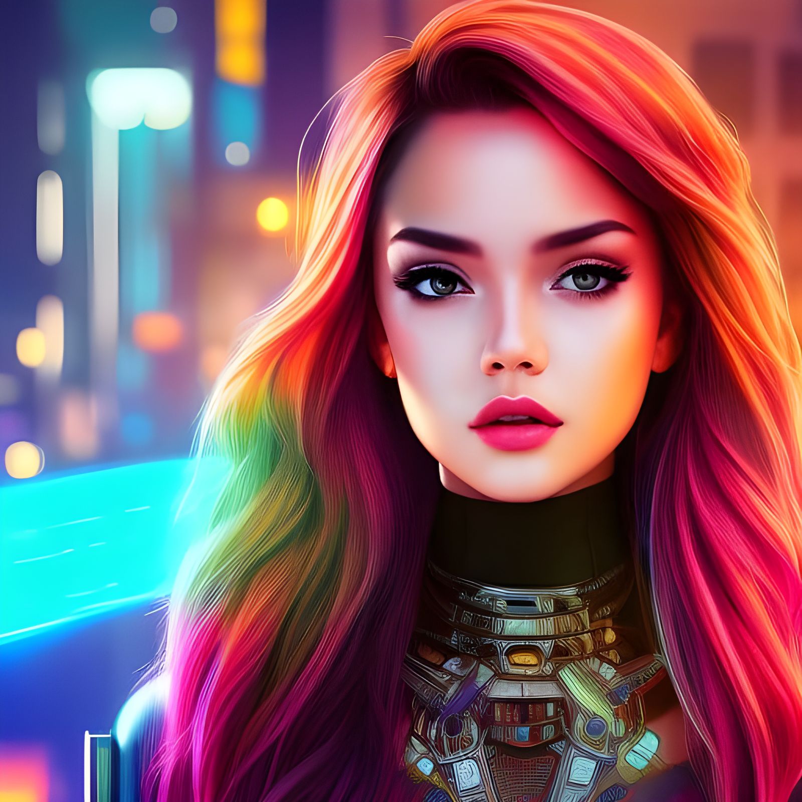 Cyber Girl - AI Generated Artwork - NightCafe Creator