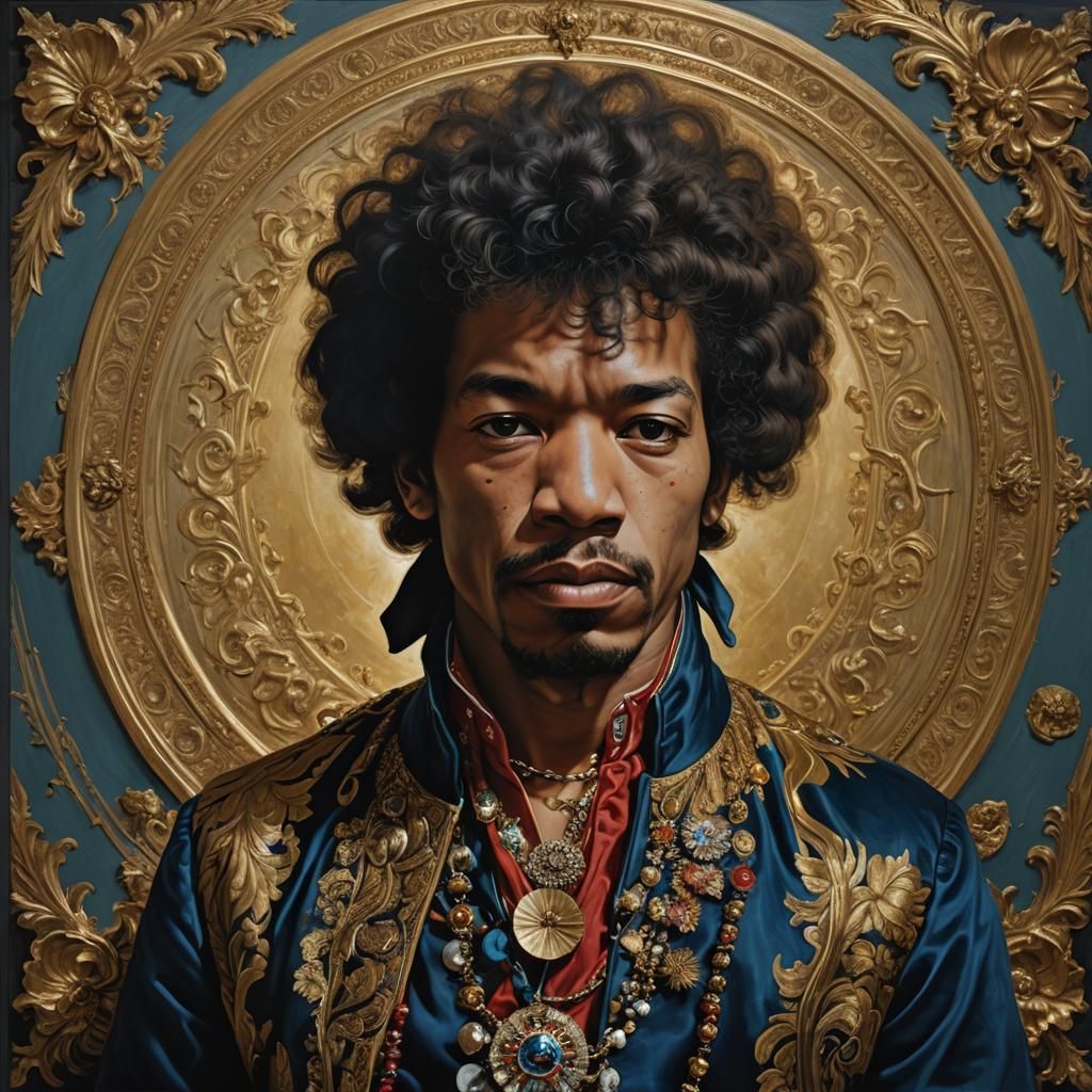 Jimi Hendrix - AI Generated Artwork - NightCafe Creator