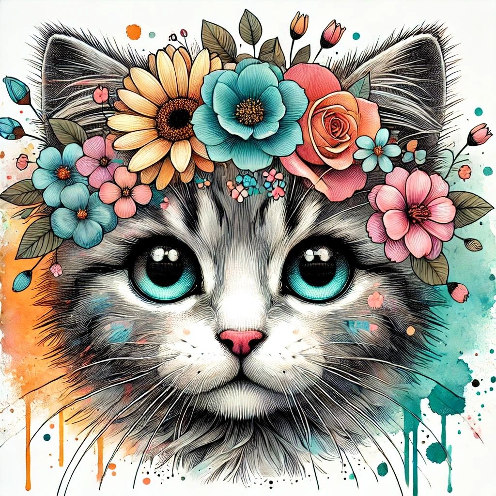 Big Cat Eyes Add A Touch Of Innocence | DALL-E 3 AI image pr...