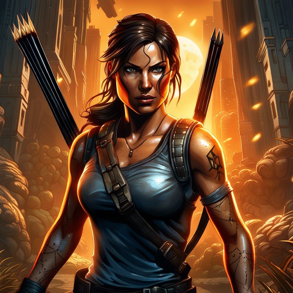 Lara croft Mark Brooks and Dan Mumford, comic book art, perfect, smooth ...