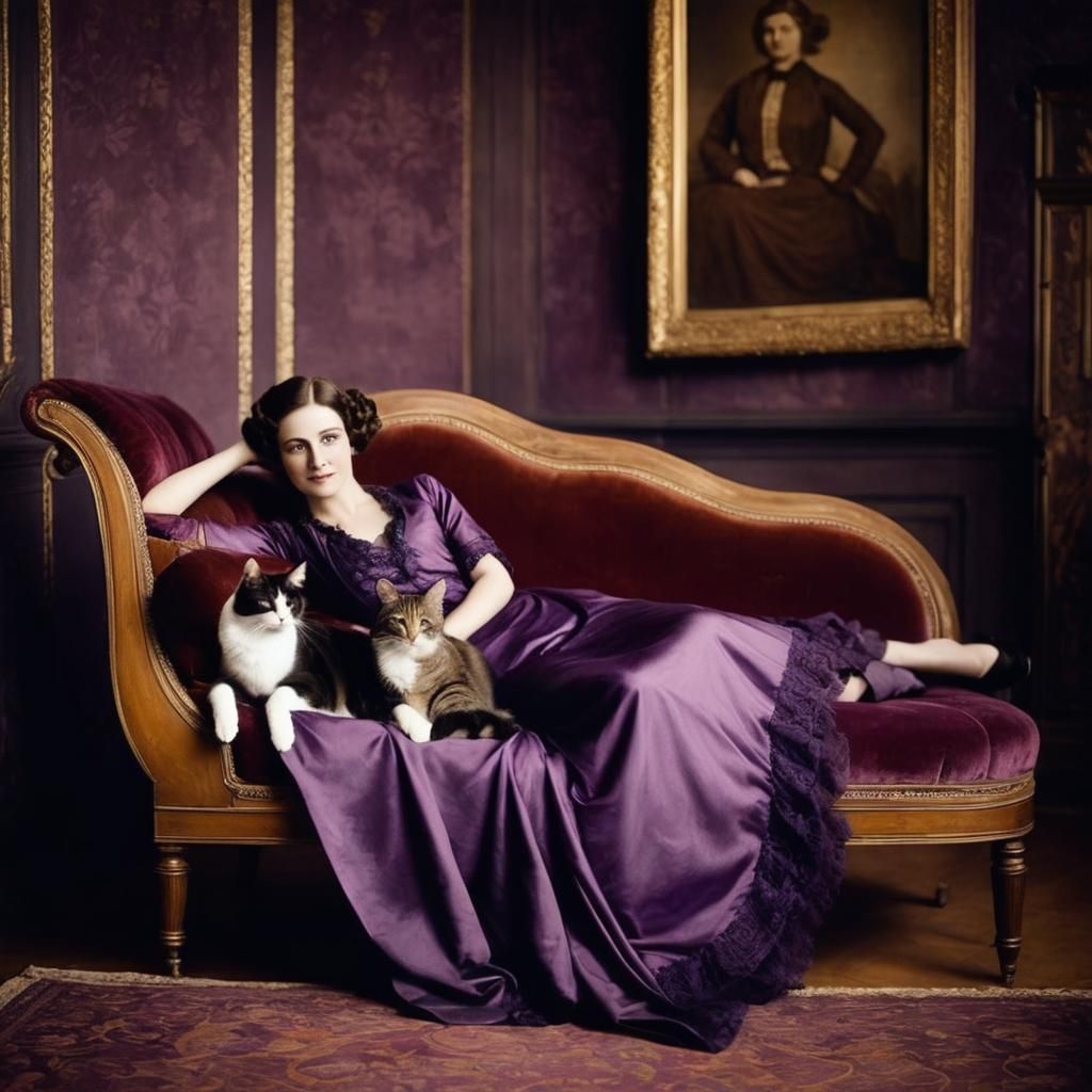 Relaxing with cats