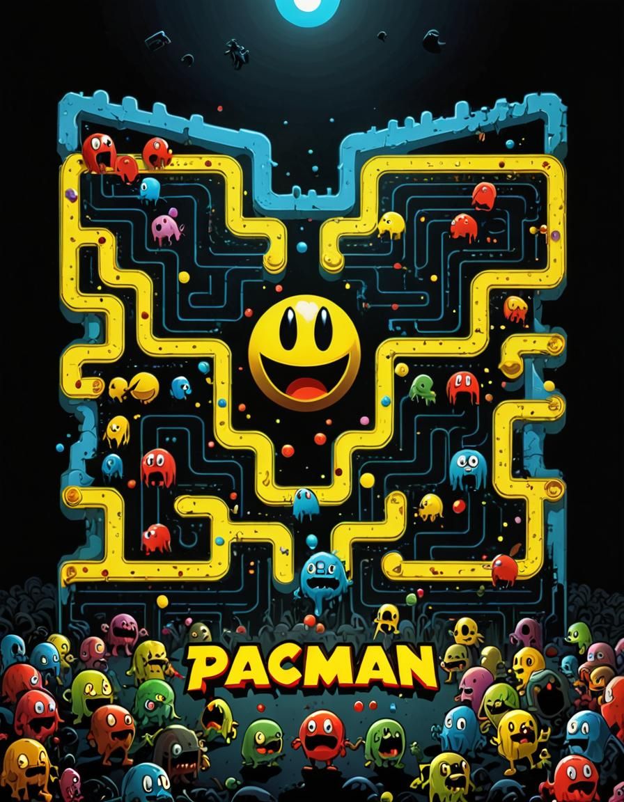 Zombie Pac-Man - AI Generated Artwork - NightCafe Creator