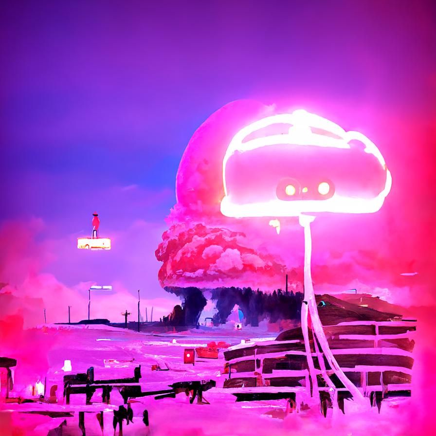 "Reasons for the apocalypse" Huge mushroom cloud centered on...