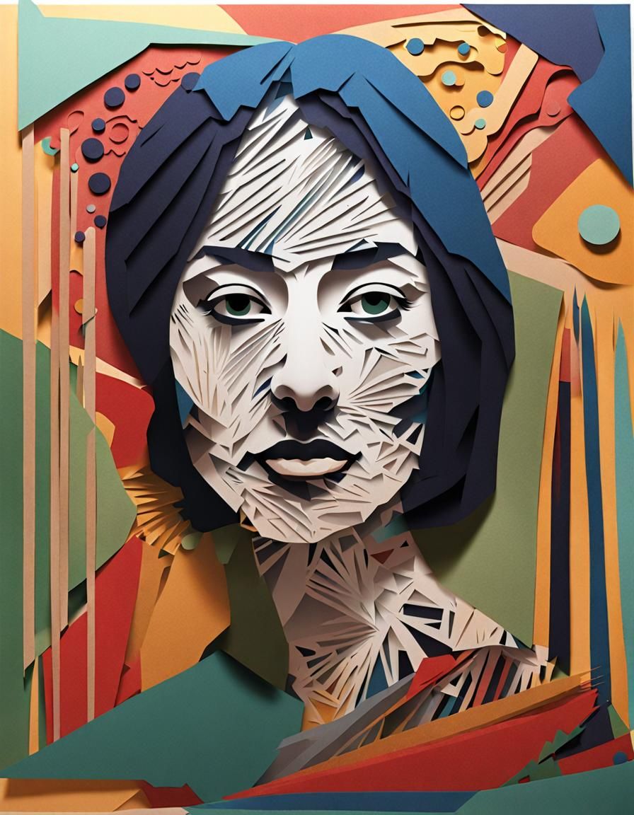 Papercut Portrait - AI Generated Artwork - NightCafe Creator