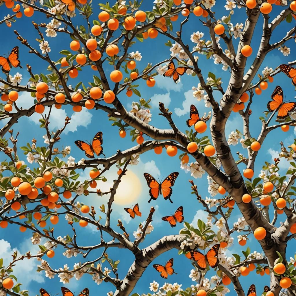 Apricot Tree with  Apricots