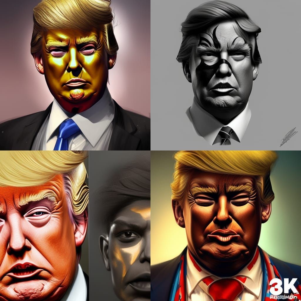 Donald trump in blackface - AI Generated Artwork - NightCafe Creator