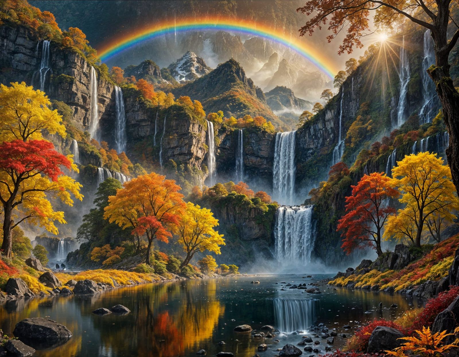 The Autumnal waterfalls of Pandora  by @Norm