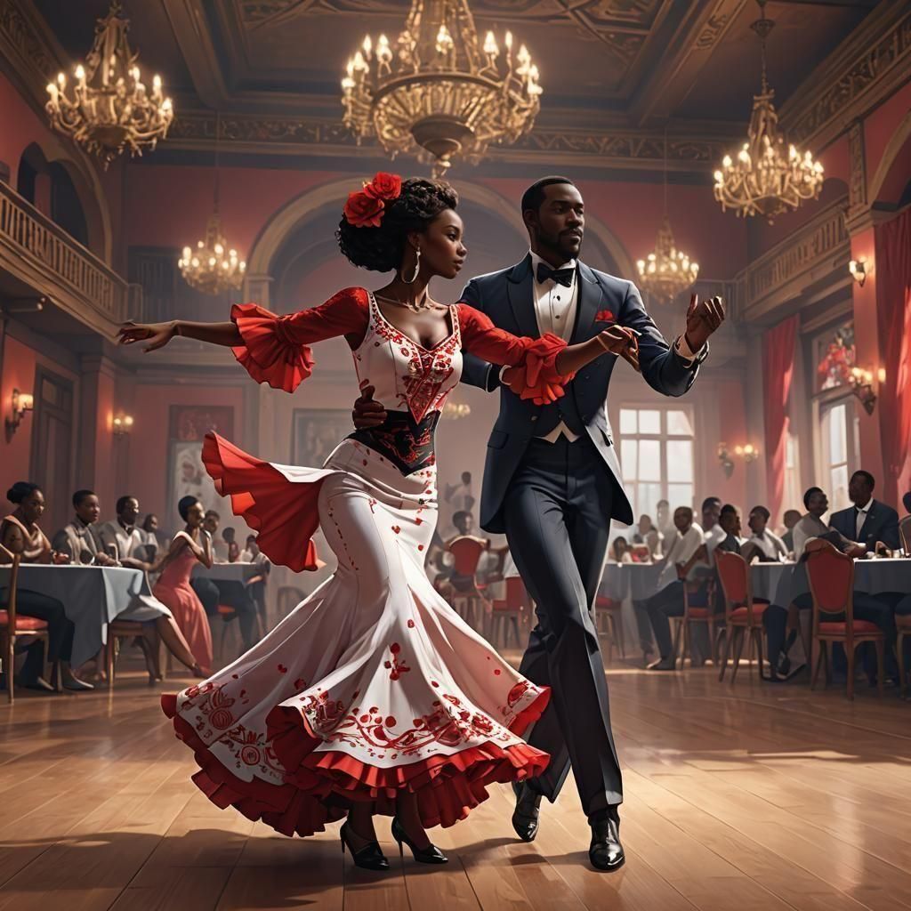 Dancing the flamenco 