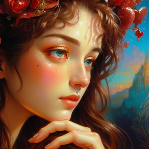 Loving thoughts woman