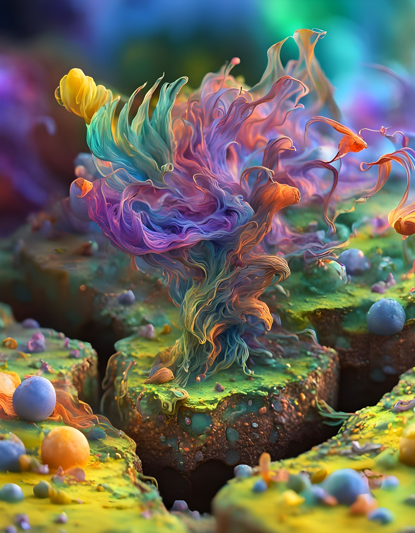 Surreal Cyberpunk Artwork Transcends Digital Realm