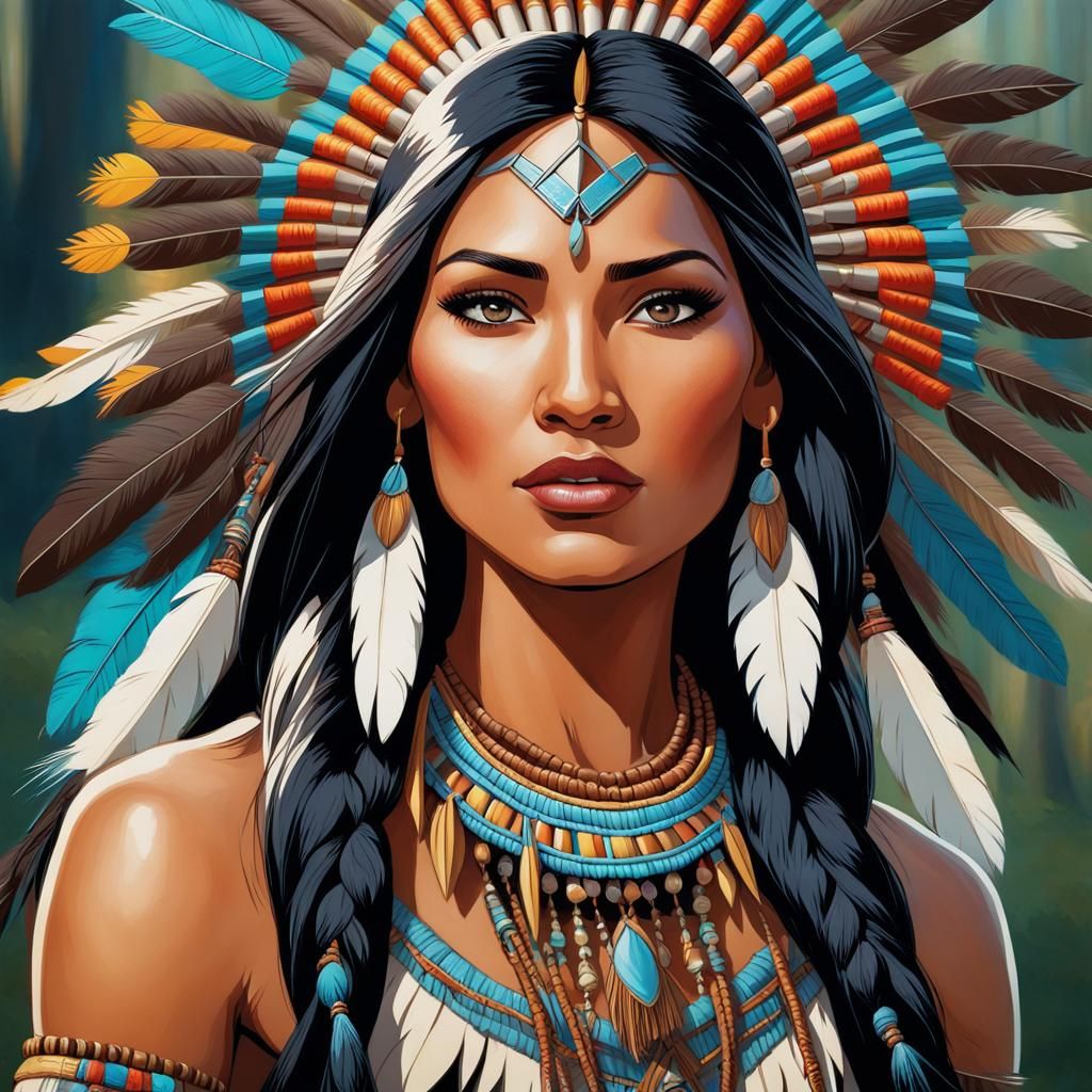 Pocahontas - AI Generated Artwork - NightCafe Creator