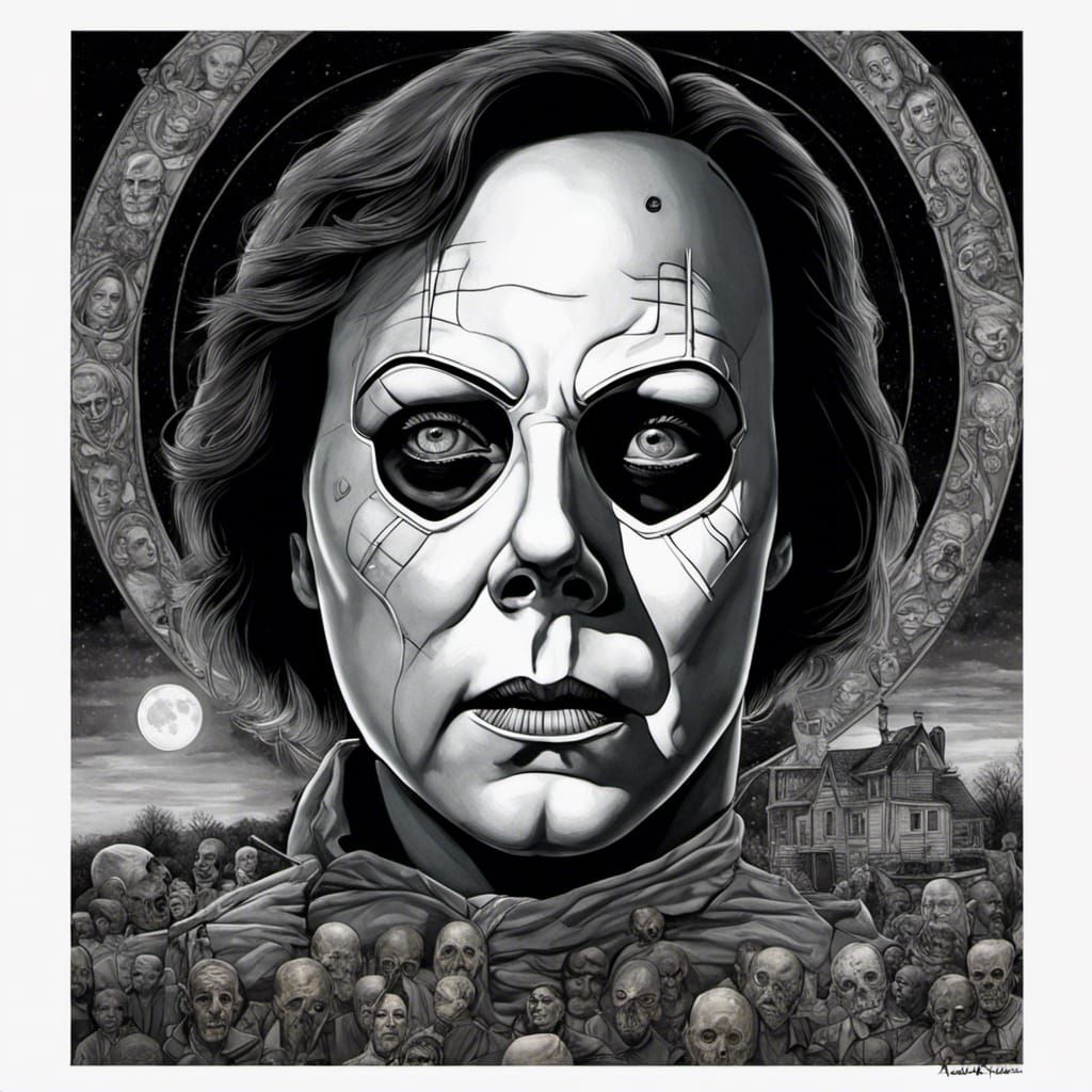 When Laurie Strode Becomes Michael Myers - Ai Generated Artwork 