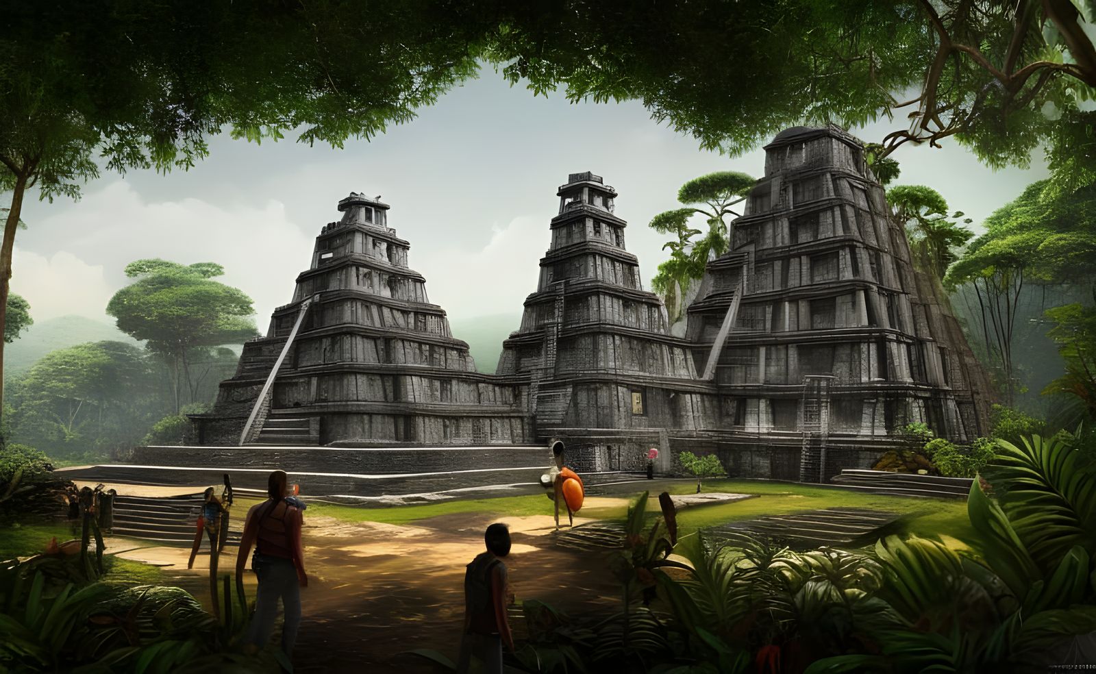 Aztec Jungle Temple Collection AI Generated Artwork NightCafe Creator