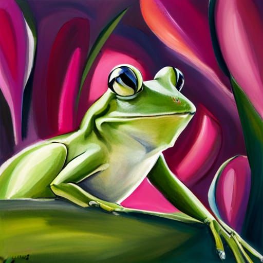 Princess frog in pink - AI Generated Artwork - NightCafe Creator