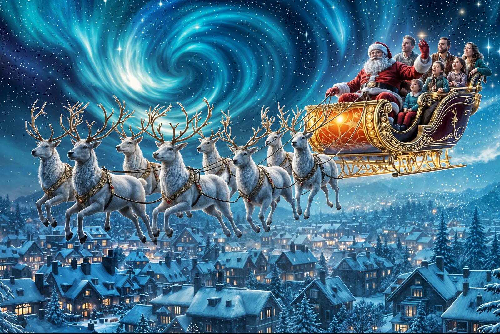 A magical sleigh ride with Santa  by @Markovian
