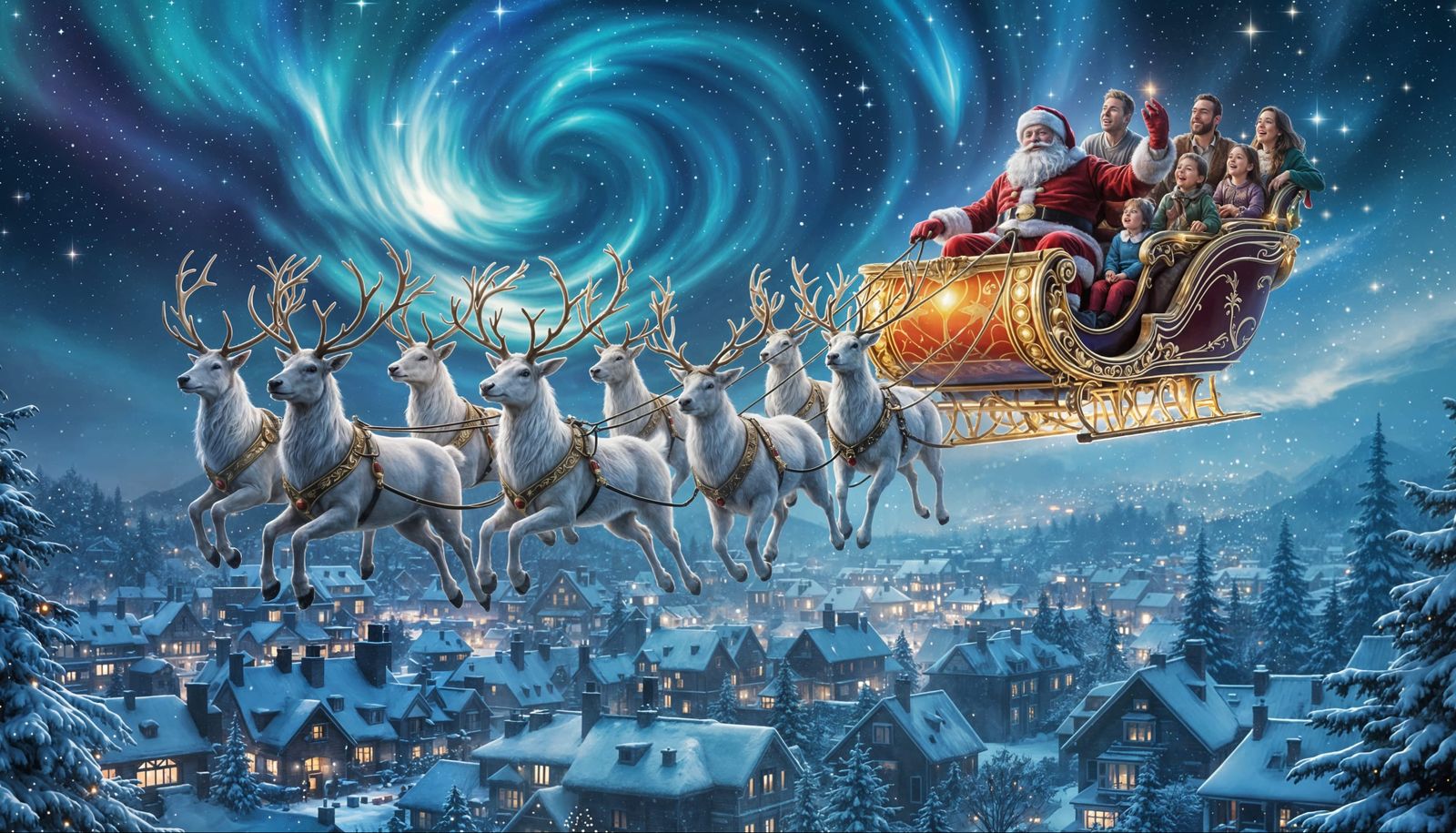 A magical sleigh ride with Santa  by @Markovian