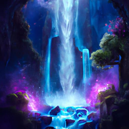 Waterfall of magic powers
