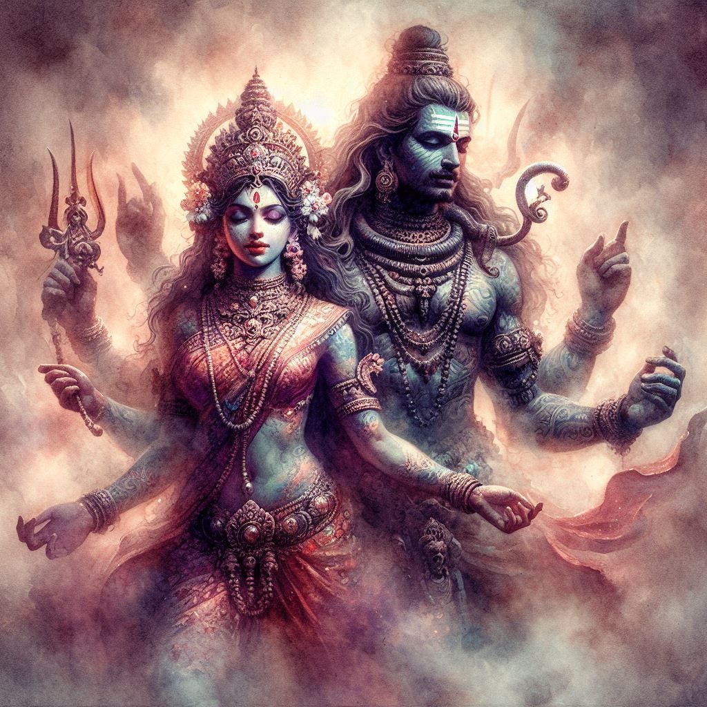 Kali and Shiva