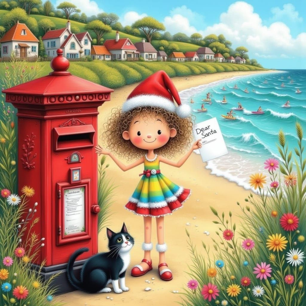 Girl Posts Letter to Santa in Australian Beach Town Storyboo...