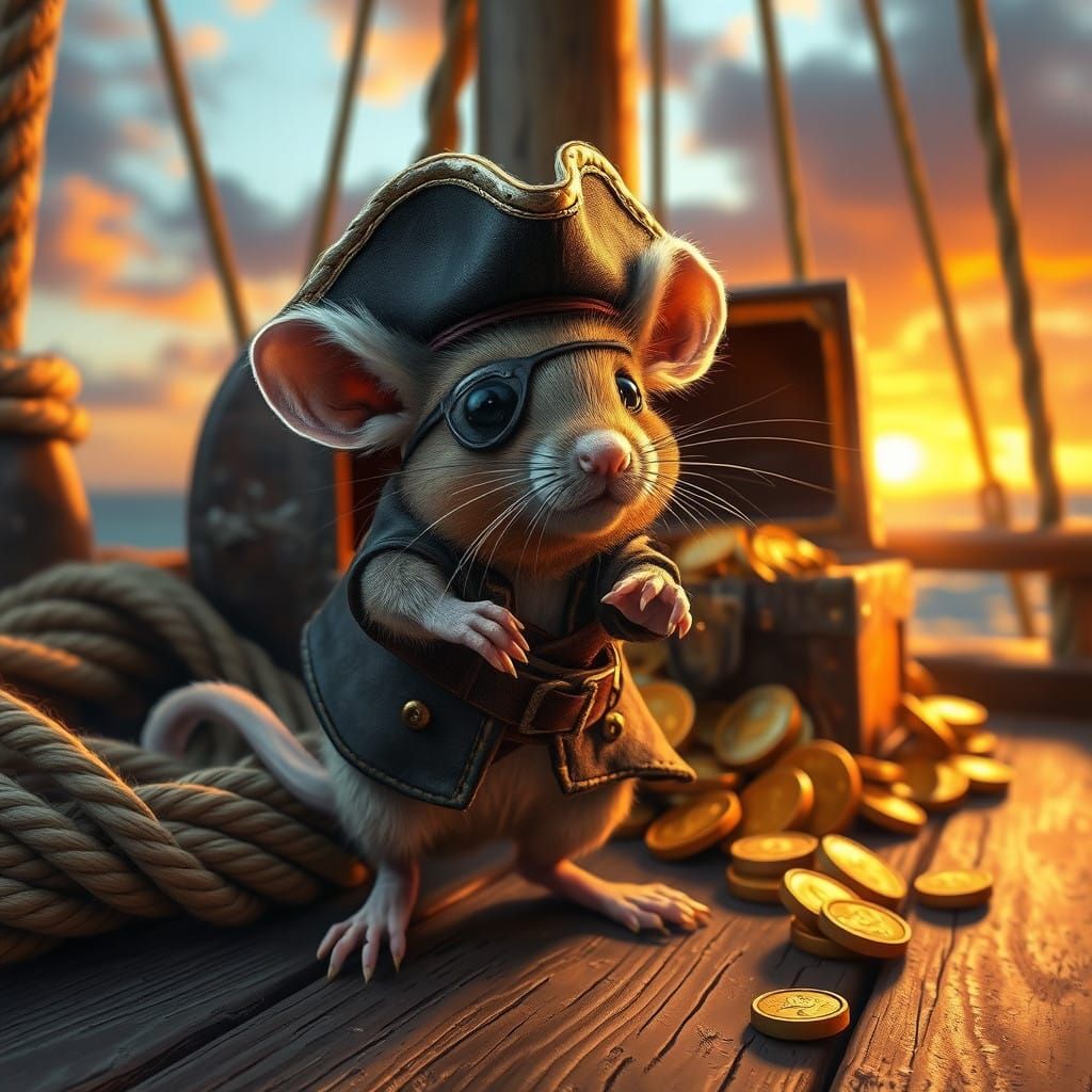 Pirat Mouse 03  by @Artificial Intelligence Artist