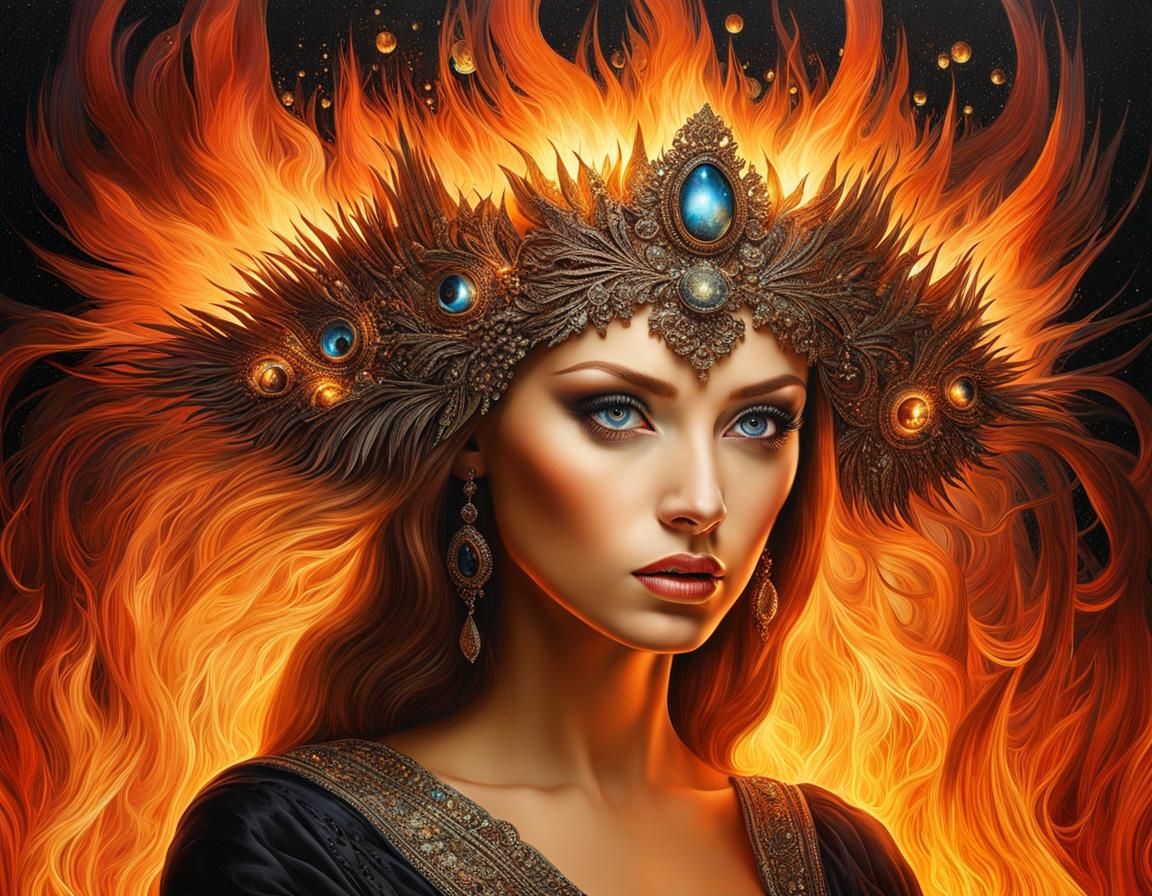 Fire Woman  by @ImagoFlying