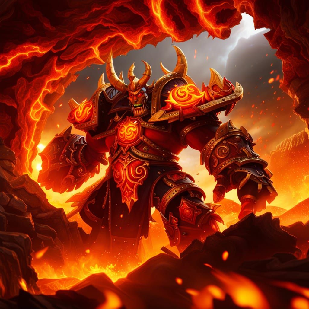 Ragnaros, Warcraft, Fire Lord, 8k resolution, hyperdetailed, natural ...