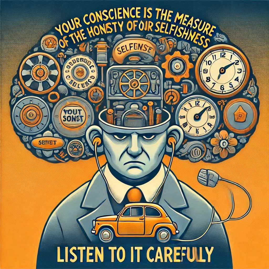 “Your conscience is the measure of the honesty of your selfishness. Listen to it carefully.” ― Richard Bach, Illusions: ...