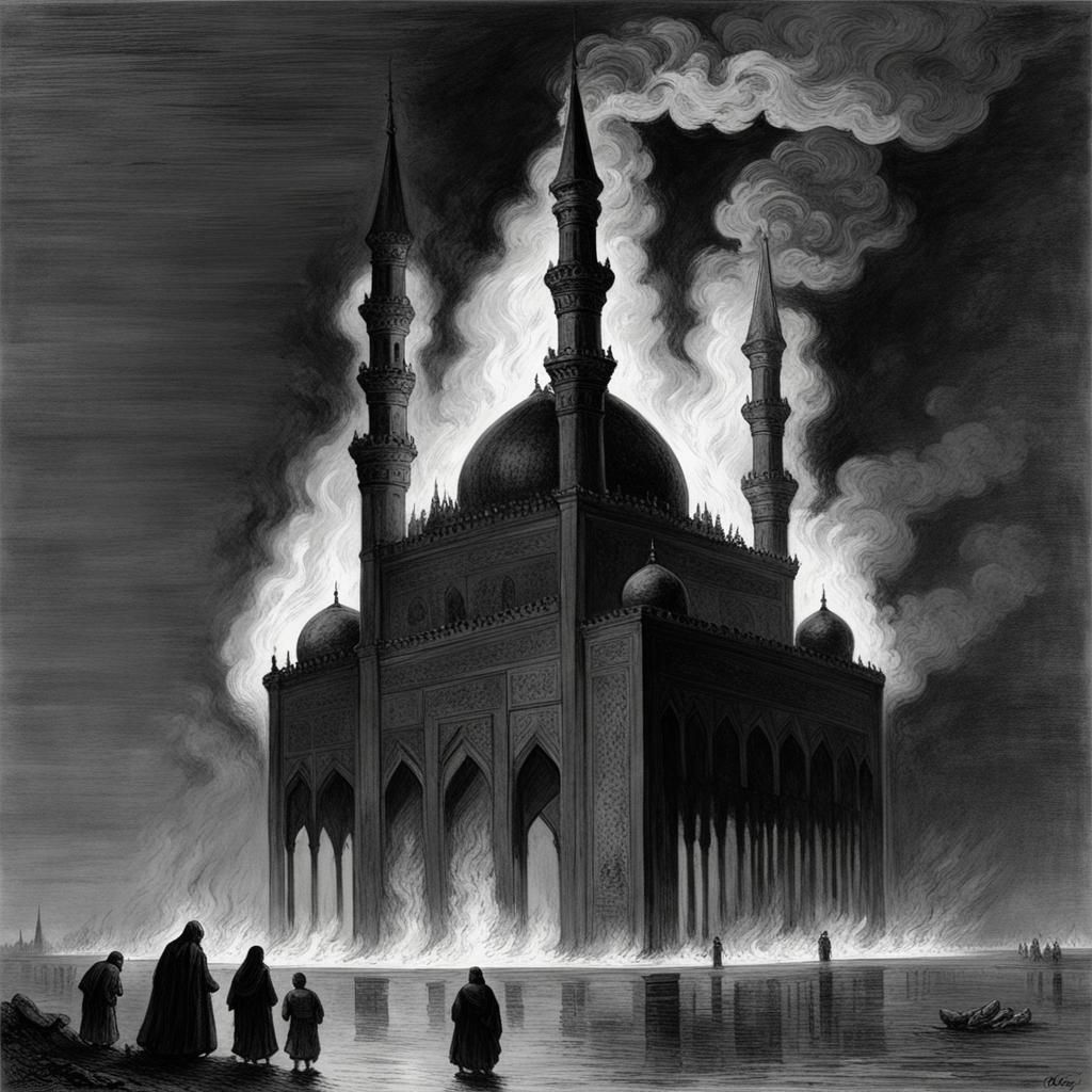 burning mosque