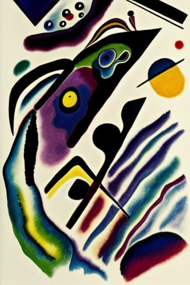 Creature made of ink, Kandinsky