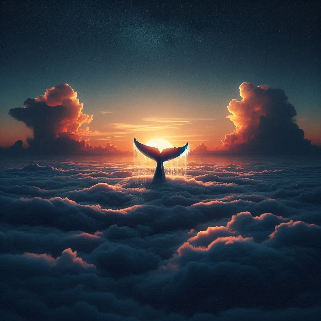 a whale in the clouds