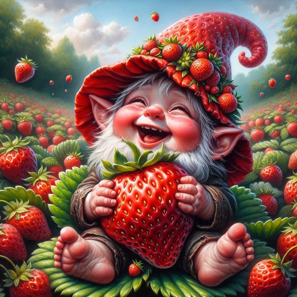 Erdbeer Gnom