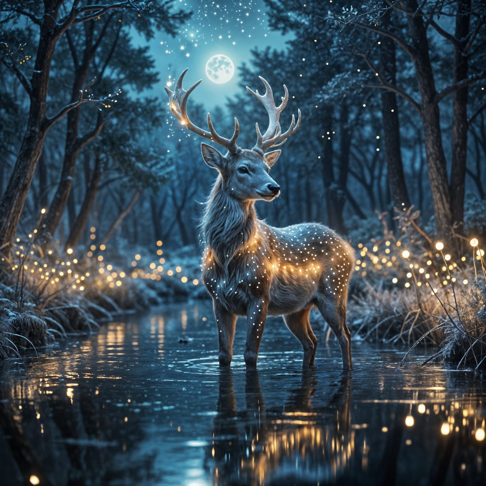 mystical deer   by @CreationsByE