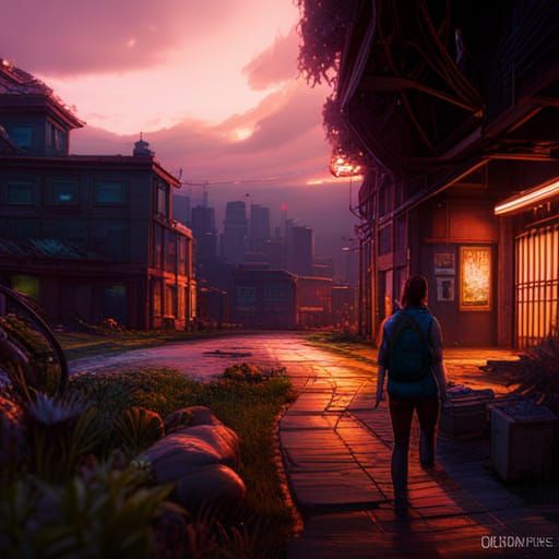 The Last Of Us neon logo