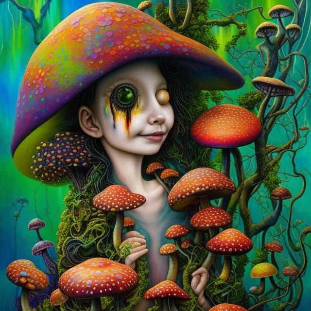 Fungi Girl 4780 - Ai Generated Artwork - Nightcafe Creator