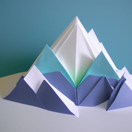 Origami Mountains - AI Generated Artwork - NightCafe Creator